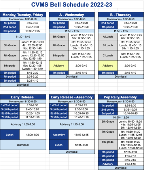 Bell Schedule